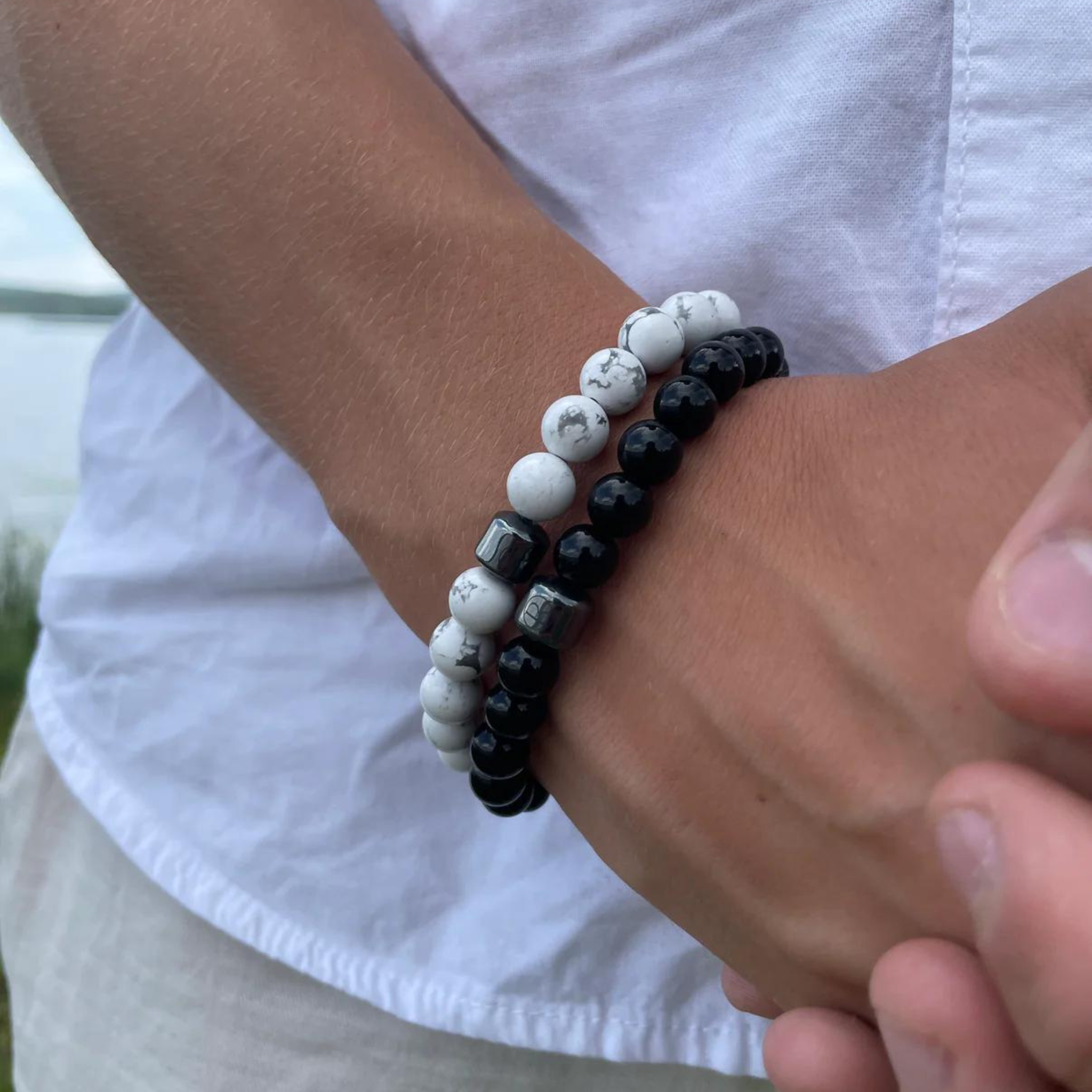 Marble Bracelet - Blue & White