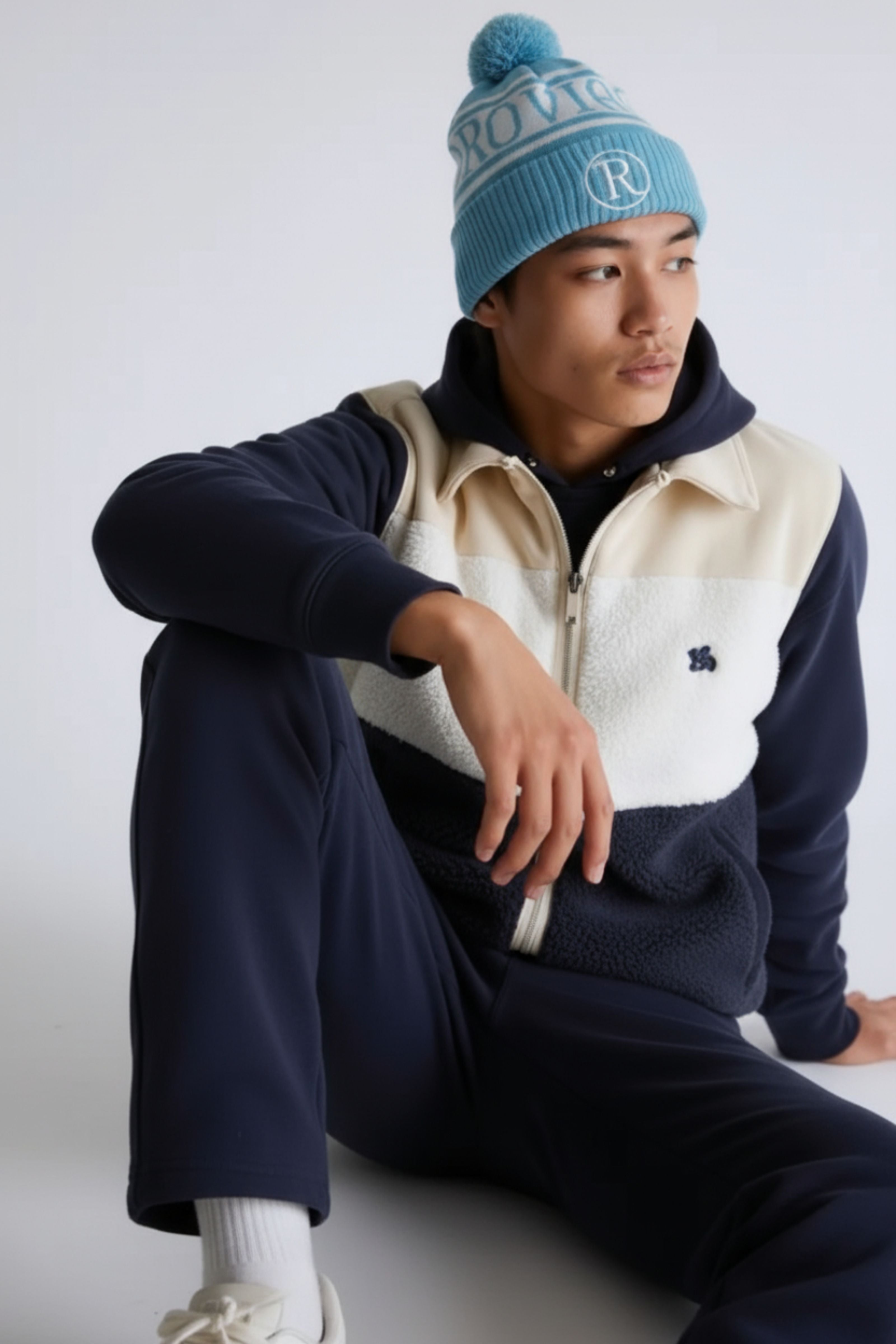 Knitted Beanie - Light Blue