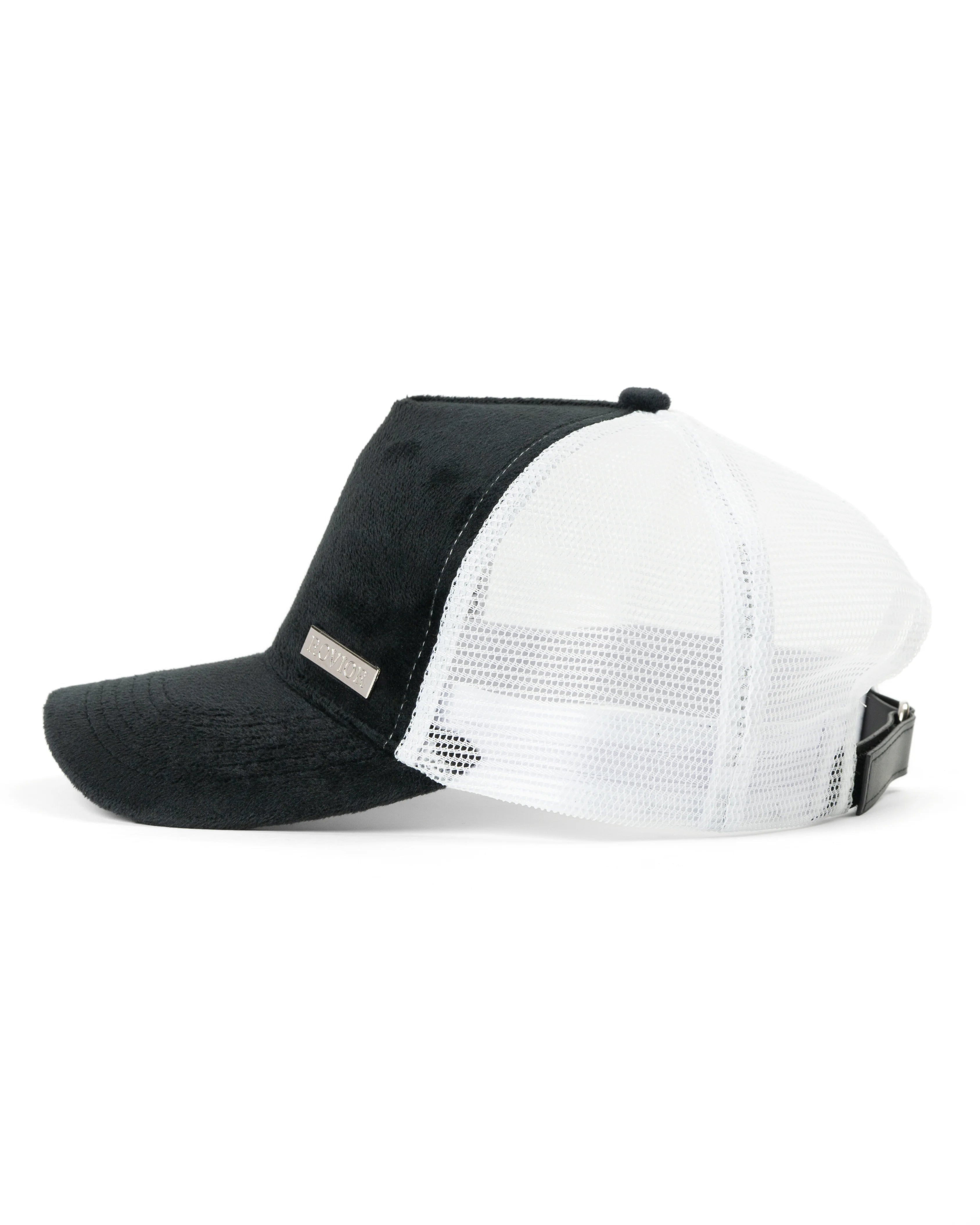 Metaluxe Velvet Cap - Black & White