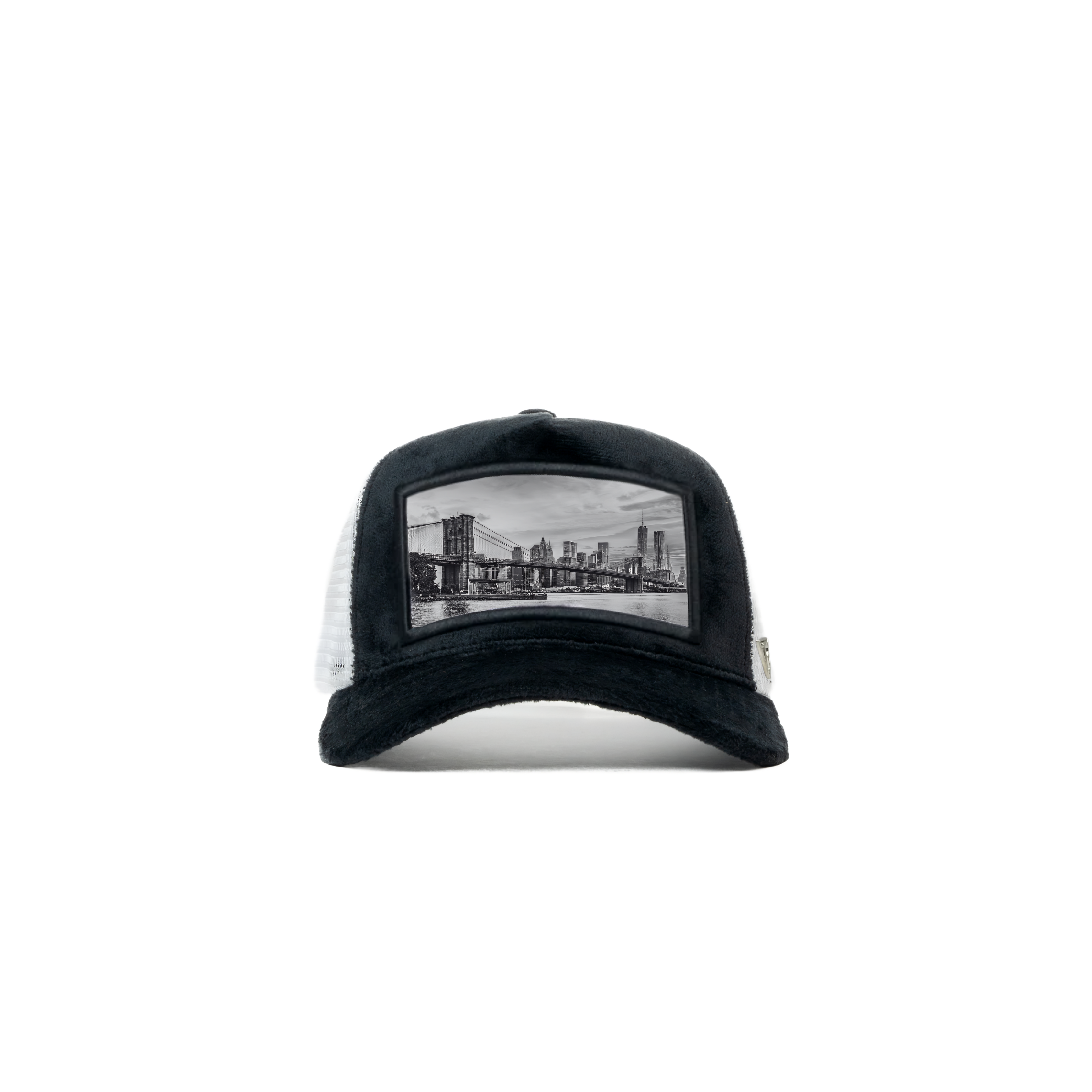 New York Velvet Cap - Black/White